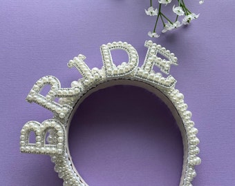 Bridal Headband| bride headband| bridal shower accessories