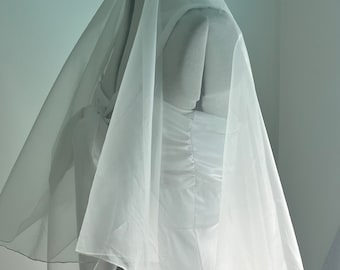 Velo a due strati in organza di seta Ivy