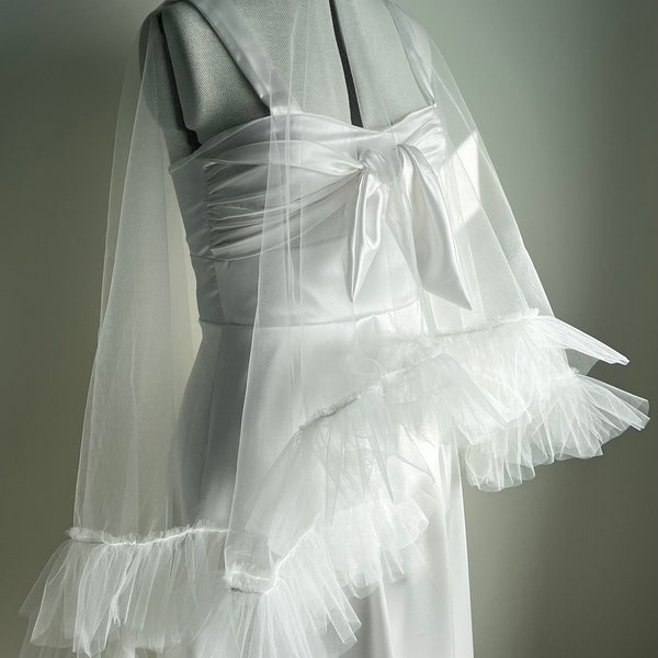 Lily Two Tier Frill Veil/ Bridal Frill veil/ Wedding Veil