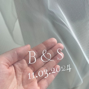 Letras personalizadas para velo, agregue letras personalizadas para su velo / Personalización del velo / Letras personalizadas para novia