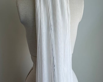 Pleated Tulle Veil | textured veil | veil | bridal veil | wedding veil | Ivory wedding veil