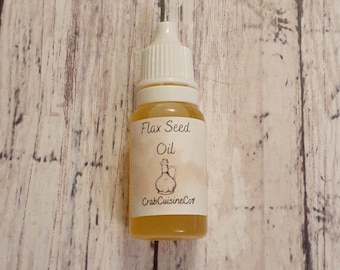 Flax Seed Oil - Organic - Cold Pressed - Unrefined - Hermit Crab Food - Crabcuisineco
