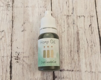 Huile de chanvre - Biologique - Presse à froid - Nourriture pour bernard-l'ermite - Bouteille de 10 ML - Crabcuisineco