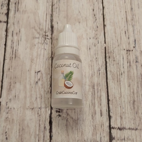 Coconut Oil - Organic - Hermit Crab Food - 10 ML Bottle - Crabcuisineco