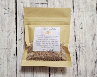 Tuna Spring Rolls - Homemade Hermit Crab Food - Balanced Meal