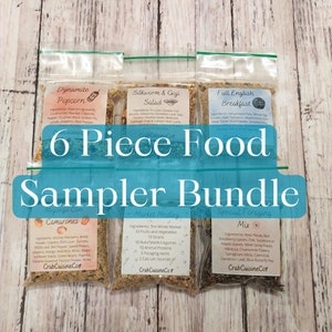 6 Piece Hermit Crab Food Mix Sampler- Sample Bundle - 6 PC