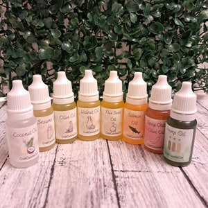 Eight Oil Mega Bundle - Salmon, Flax, Coconut, Sesame, Hemp, Walnut, Spicy Chili and Olive Oil - Hermit Crab Food - 10 ML Bottles