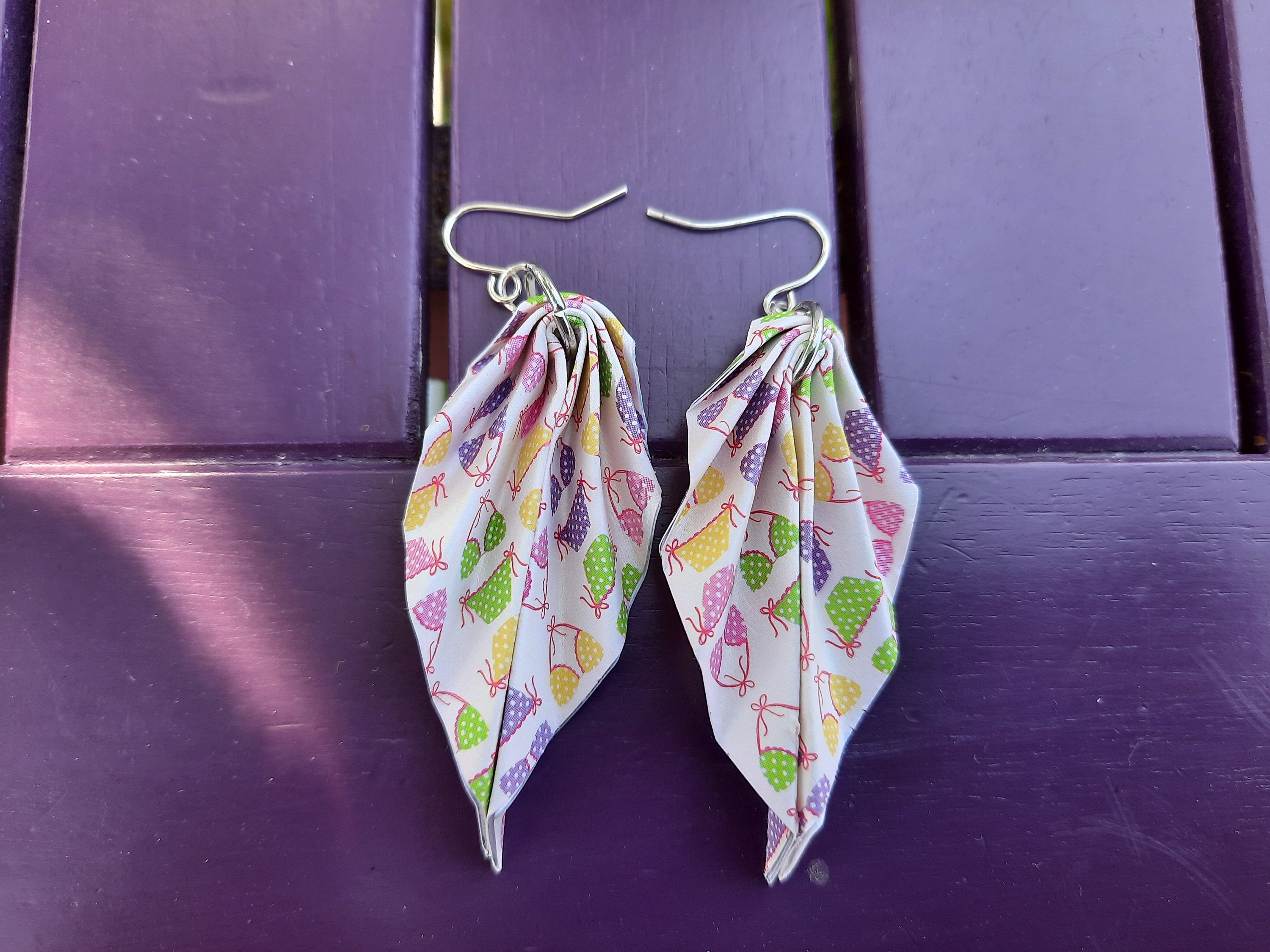 Origami earrings Etsy