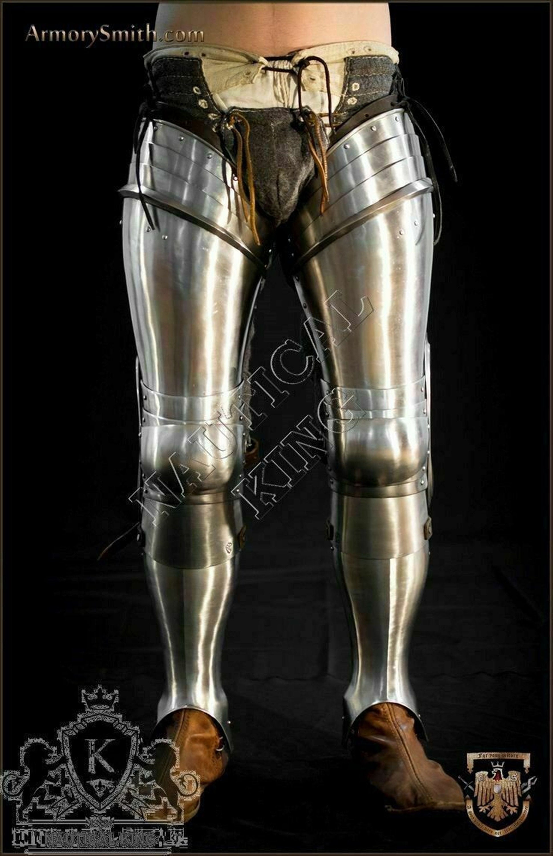Medieval Knight Full Leg Armour Etsy