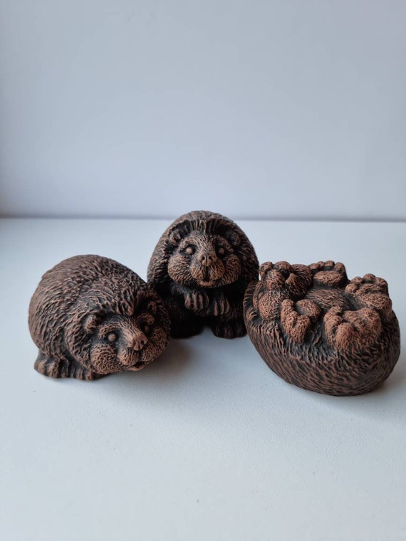 Ensemble de h?�risson de 3 h?�risson en c?�ramique Figurine de - Etsy France
