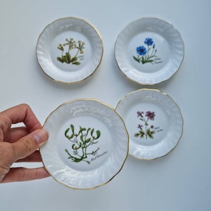 Vintage SELTMANN WEIDEN Bavaria Porcelain, Small wall plates, Set of 4, Bavarian porcelain