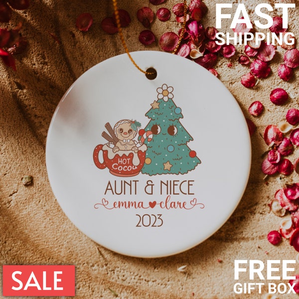 Niece Ornament 2023, Aunt and Niece Ornament, Niece Christmas Gift, Personalized Niece Ornament, Custom Niece Gift from Aunt, Niece Gift