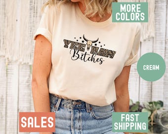 Yee Haw Bitches Shirt Leopard Yee Haw T-Shirt My Last Rodeo Tshirt Leopard Yee Haw Tee Womens Cowgirl T Shirt Western Leopard Howdy Shirt