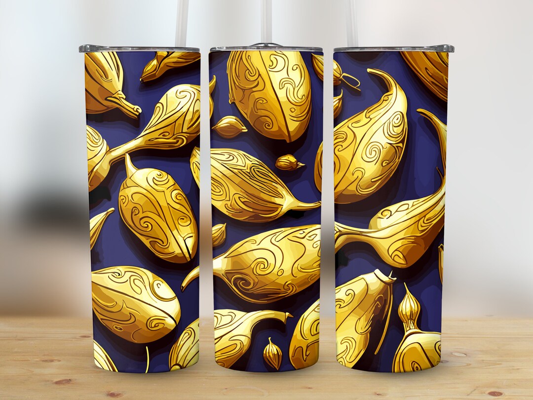 Golden Eggplant 20 Oz Skinny Tumbler Sublimation Design Etsy
