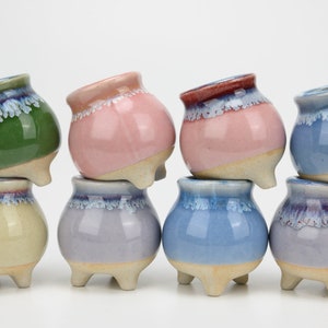 Mini-Keramik-Pflanzset, Luftpflanzentopf, Baby-Lithops-Topf, Kaktustopf, Sukkulententopf, minimalistischer Topf, dicker Topf, Innenpflanzentopf