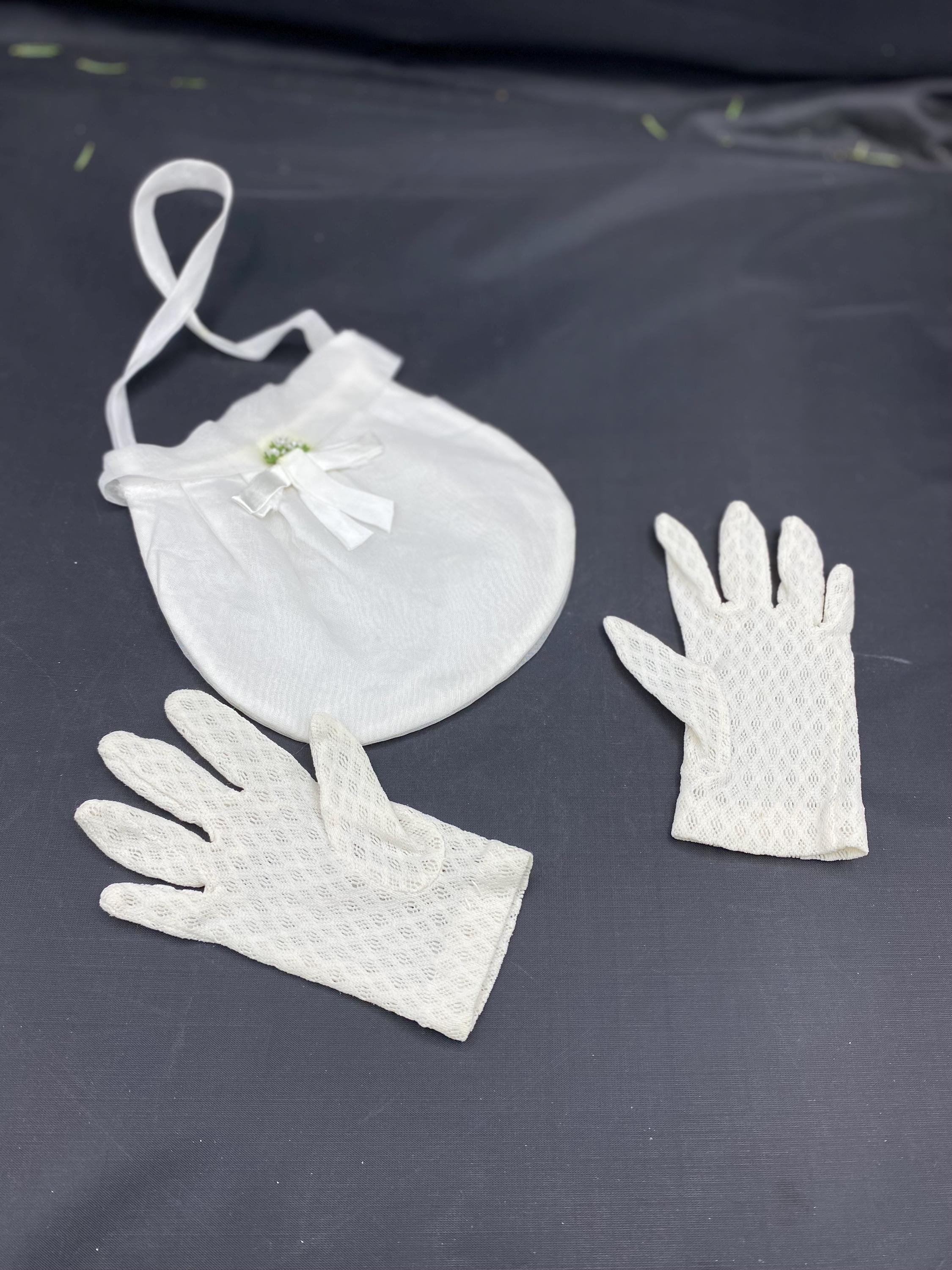 Gants En Cuir Shorty Blanc Enfant Avec Découpe Couleur