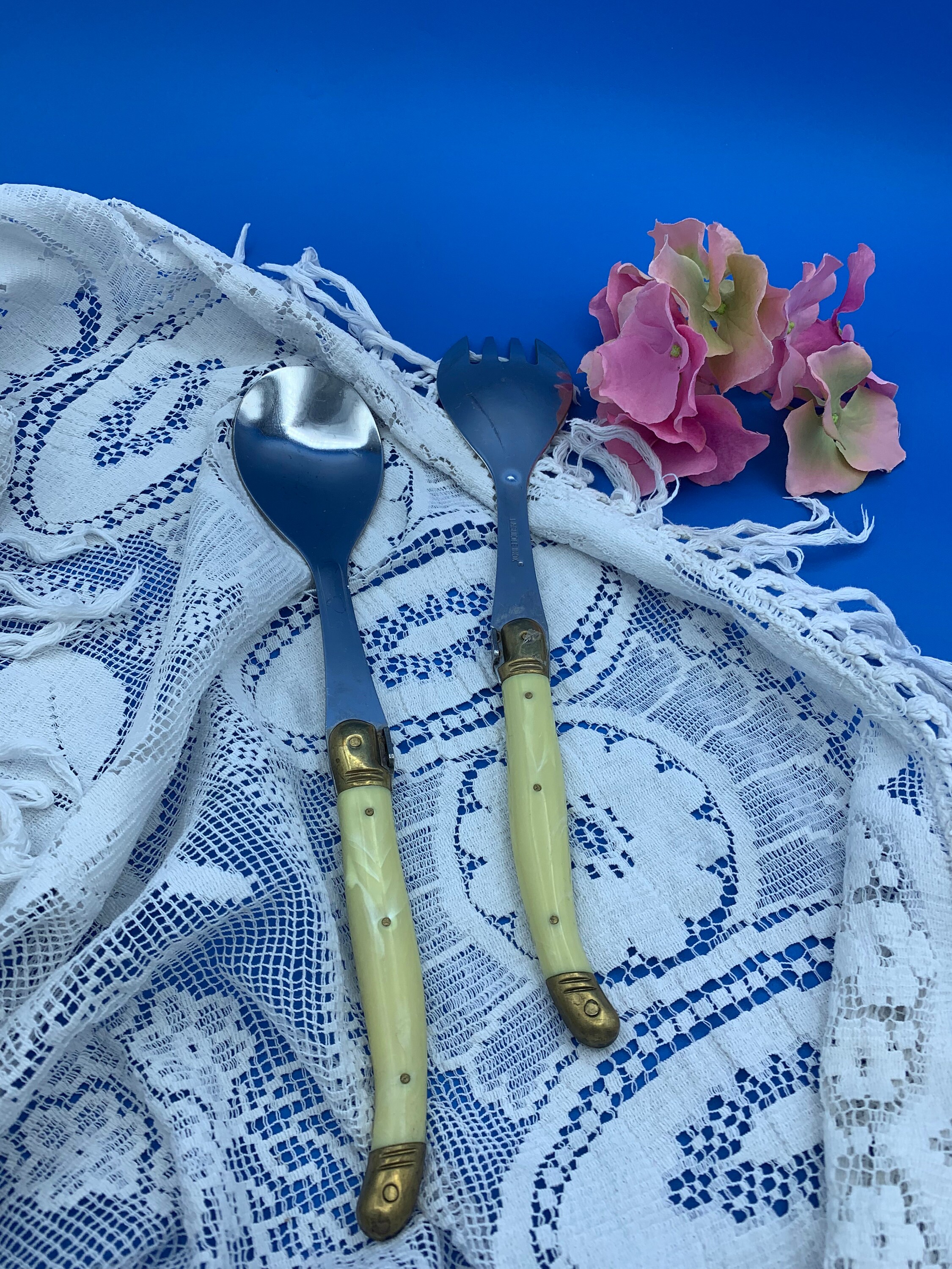 Vintage Salad Server. Laguiole Salad Servers Stainless Steel Etsy