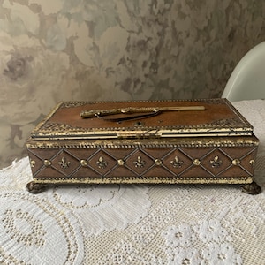 Ancienne boite en métal. Cadeau chasseur. Vintage metal box. image 8