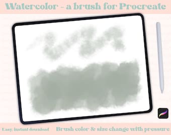 Watercolor Procreate Brush , artistic brush for Procreate , textured Procreate brush, tool for Procreate , digital art , graphic design