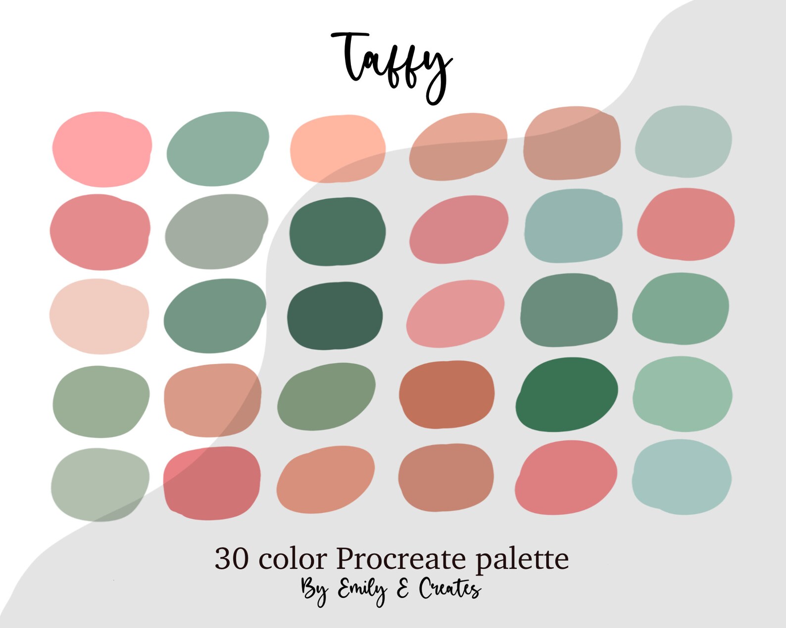Taffy Procreate Color Palette Procreate Tool Instant Etsy