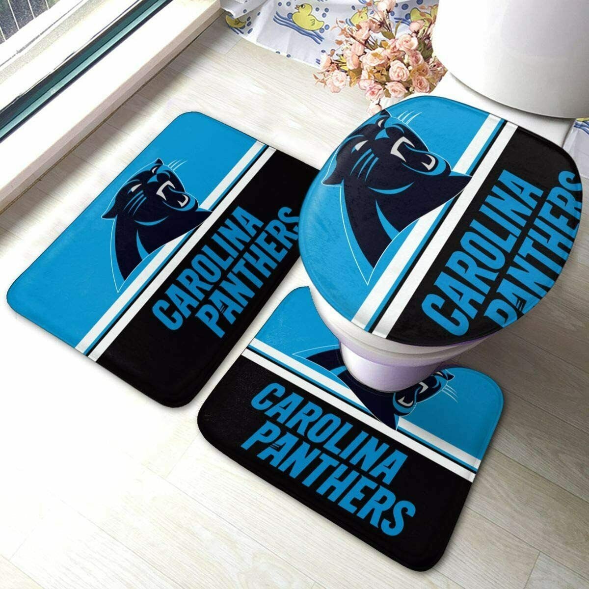 NFL Carolina Panthers 3STK Badezimmer Rutschfest Badematte | Etsy
