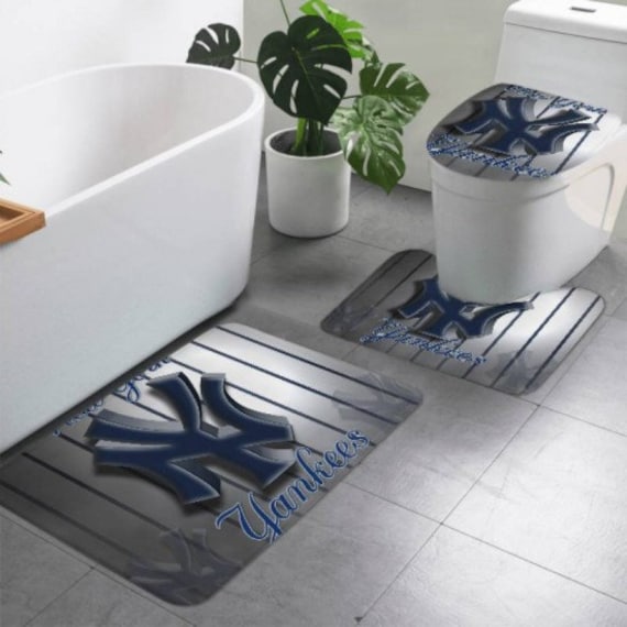 New York Yankees Bathroom Mat 3Piece Set MLB Yankees Bath Etsy