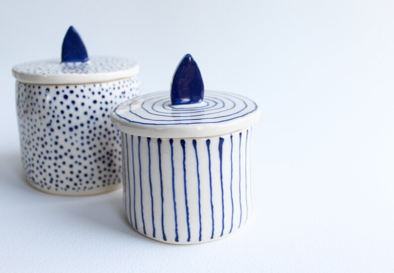 Porcelain Jars With Lids Etsy