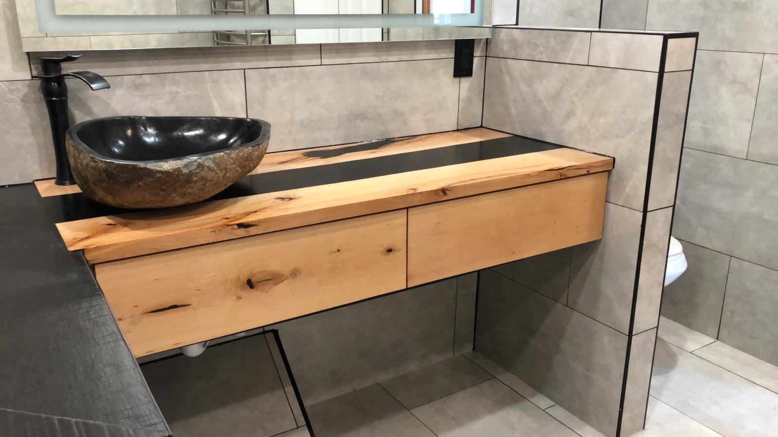 Epoxy vanity top River vanity top Wood epoxy vanity top Etsy