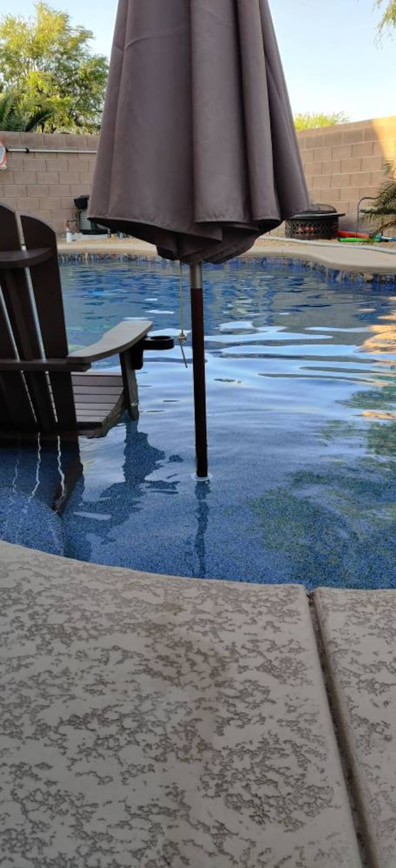 Pool Umbrella Stabilizer Adapter W/ Thumbscrew Etsy