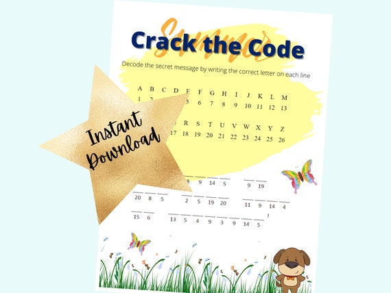 crack the code summer time fun summer worksheets summer etsy