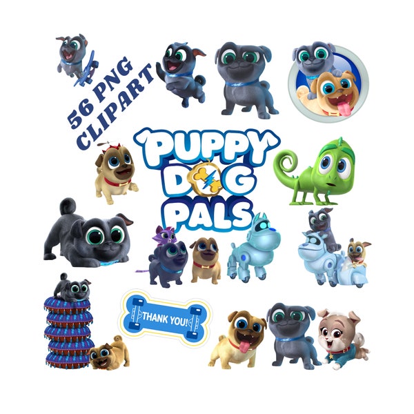 56 Puppy Hond Pals Cliparts PNG