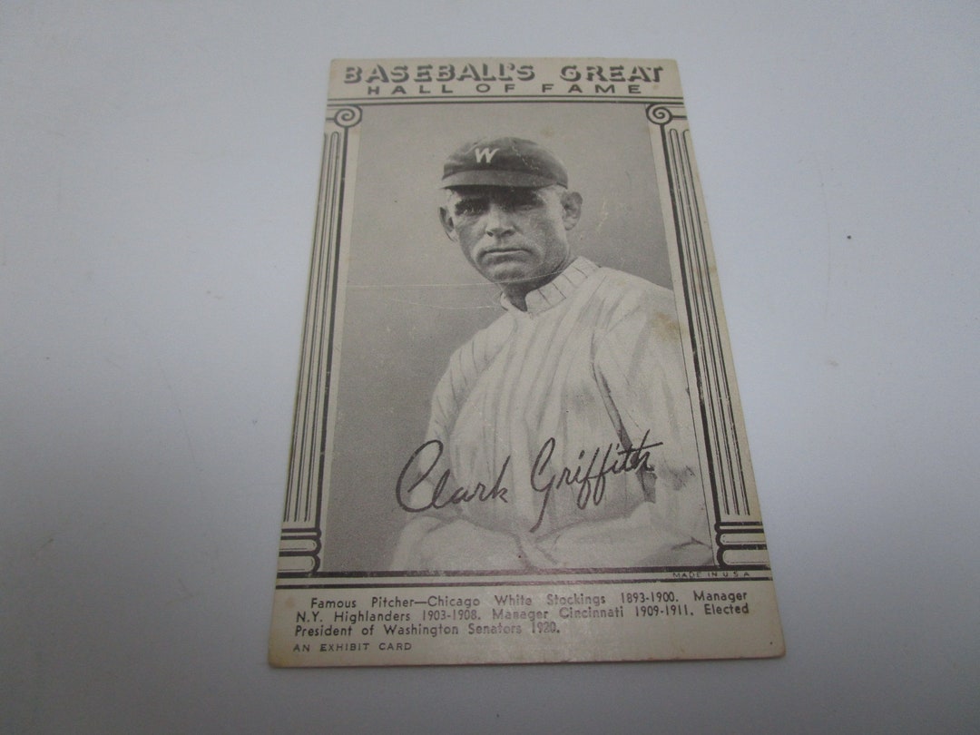 C 1940 Baseball's Great Hall of Fame Exhibit Card Clark Etsy