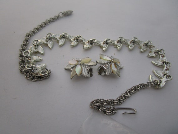 Retro Mid Century Modern Necklace & Earring Set S… - image 5