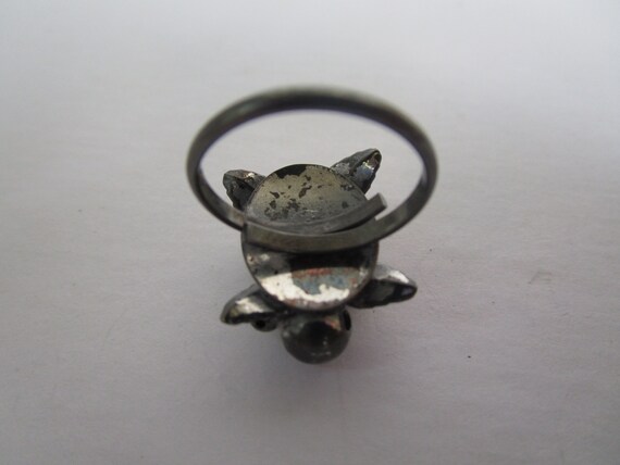 Antique Silver Fruit Cluster Statement Ring - image 3
