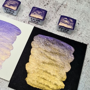 CUENTO DE HADAS acuarela duotono, pintura de efecto duocromo para letras, suministros de calígrafo, tarjeta de scrapbooking con adorno, herramienta de arte hecha a mano