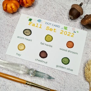 Tarjeta de acuarela de otoño de 2022 para pintar, accesorios para bullet journal, regalo de cumpleaños para hija, página para colorear de bosque, actividades creativas