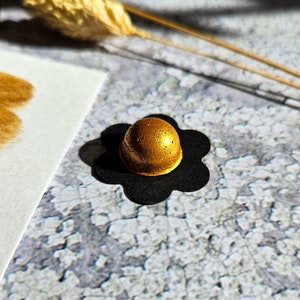 Campione di vernice a pois extra scintillante CLASSY GOLD, acquerello metallico fatto a mano, kit di cancelleria per fate, materiale per diario artistico lucido, artigianato con colori rock