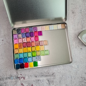 Leere A5 Metalldose für Aquarell, Reise-Palettenkasten für Nib und Kunstzubehör, extra große Aufbewahrung von Aquarellfarben, Mixed Media Urban Skizzieren