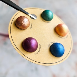 Handgemaakte metallic aquarelpaletset – fijne verf voor Bullet Journal, zentangle tekenen en kunstenaarscadeaus, crafty notebookaccessoire