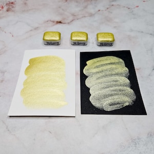 Vernice brillante GIALLA da un quarto di vaschetta per inviare cartoline, accessori per posta ordinaria, forniture per appunti di studio, kit per dipingere su pietra, regalo per amanti degli acquerelli