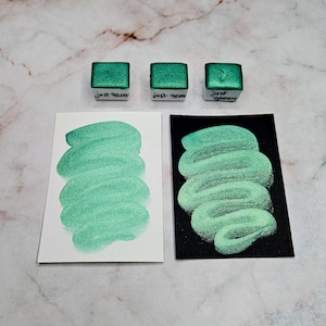 Vernice metallizzata JUST GREEN da mezza confezione per il diario, accessori da disegno per la festeggiata, acquerelli brillanti per pagine da colorare, cartoline artistiche