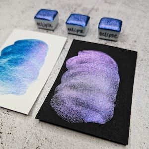 Acuarela ECLIPSE de media pastilla, pintura camaleónica para scrapbooking, páginas para colorear de fantasía, material para dibujo zentagle, kit para diario de viaje