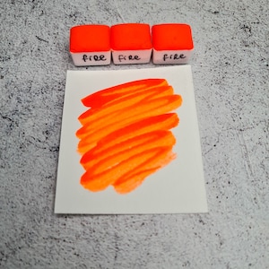 NEON FIRE mezza vaschetta di vernice per libro da colorare per adulti, fornitura di diario per acquerelli, regalo d'arte per bambini, regalo di Natale per la nonna, kit per scrapbooking