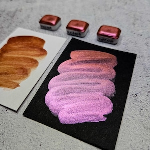 Peinture chromée irisée METEOR, aquarelle faite main pour le lettrage, support d'art de peinture rupestre, outil de fabrication de cartes scintillant, kit zentagle