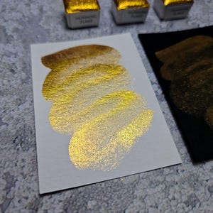 HUMMING FLAKE mezza vaschetta acquerello vibrante, kit per schizzi urbani, inchiostro per calligrafia nuziale, creazione di biglietti festivi, accessori per posta ordinaria con