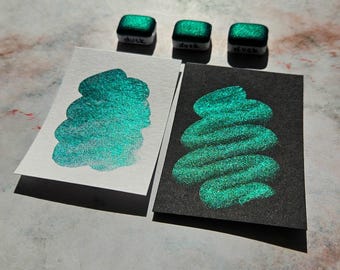 DUCK quarter pan shimmer watercolor, metallic paint to mandala dot, study notes journal, forest coloring pages, gift for auntie, diy craft