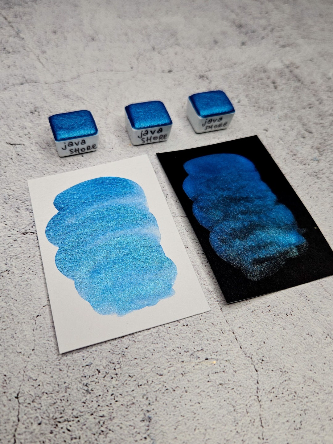 JAVA SHORE Half Pan Metallic Watercolor to Happy Mail, Glitter ...