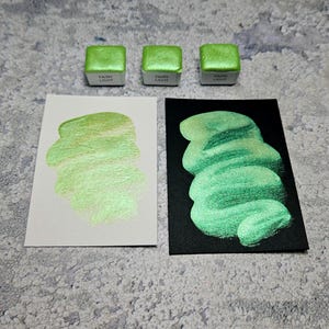 Pittura acrilica scintillante a mezza tazza FAIRY LIGHT, acquerello per lettering a mano, materiale per scrapbooking artigianale, calligrafia monoline, strumento mistico