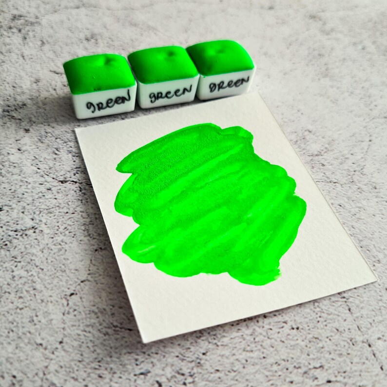 NEON-aquarelset voor schilder, reisverfpalet, cadeau voor kalligraaf, bullet journal-accessoires, materiaal voor mixed media afbeelding 9