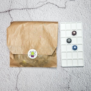 Advent Calendar 2024 with Metallic paint Sample, fantasy stationery, creation pack, Junk Journal Supplies